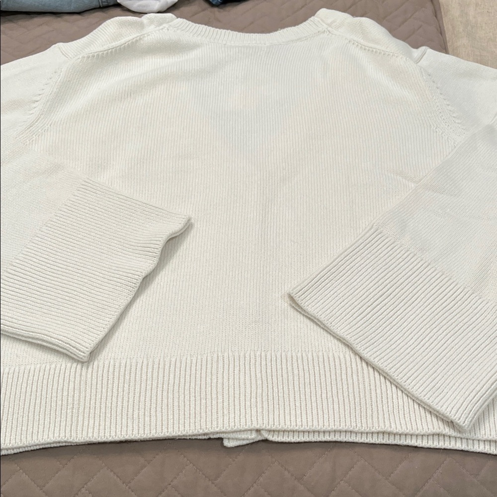 Banana Republic Ivory Bell-Sleeve Cardigan Sweater/NWT/XXL - Picture 13 of 15